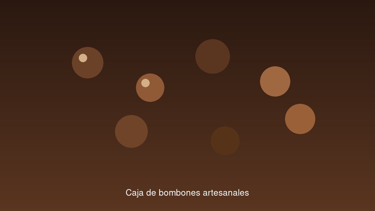 Caja de bombones artesanales de chocolate para regalo o evento