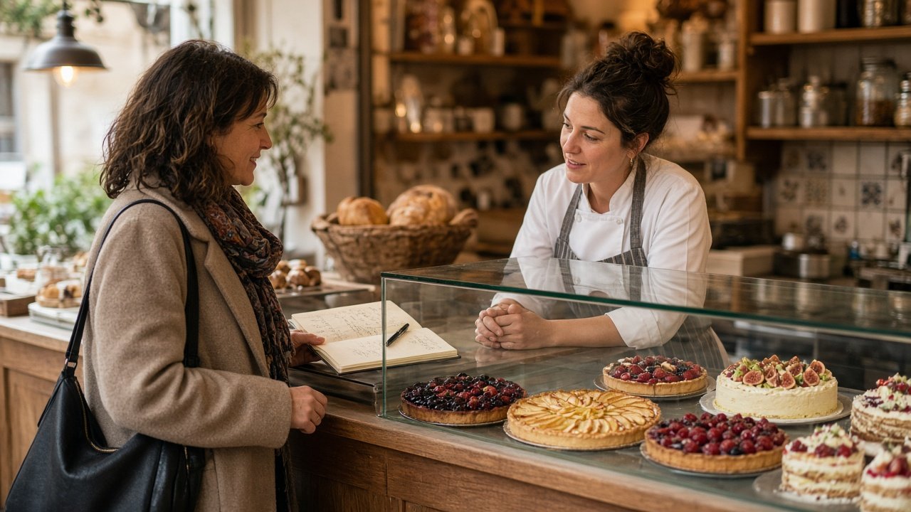 Encargo de tarta de manzana artesanal en pastelería local